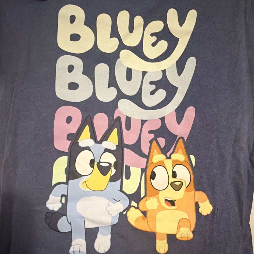 Bluey Bingo Graphic Cotton Crew Neck Short Sleeve T-Shirt Blue 5T - Picture 5 of 8